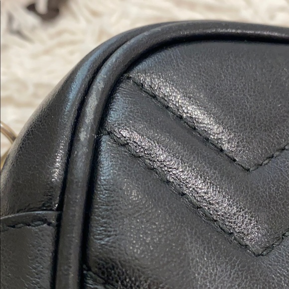 SOLD Gucci Black leather Mini Marmont Camera bag - Picture 16 of 16